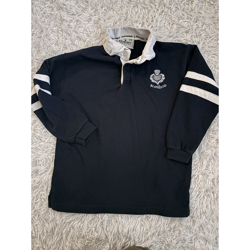Vintage Rugby Nations “ Scotland” Boys Sz. 7/8 Rugby Shirt. Great Top & Quality